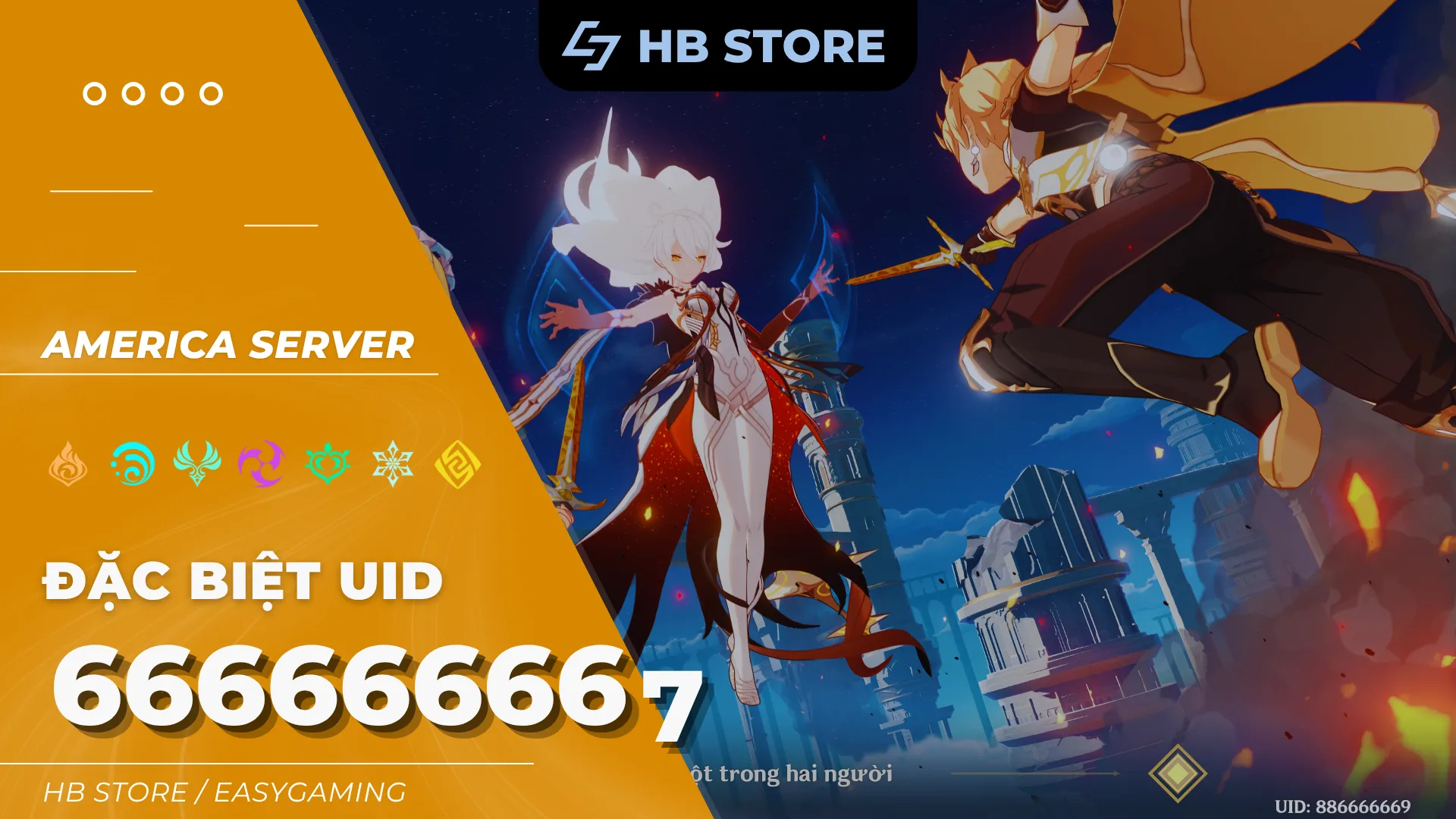 Genshin Account - Beautiful / Unique /  Rare  UID - 666666667